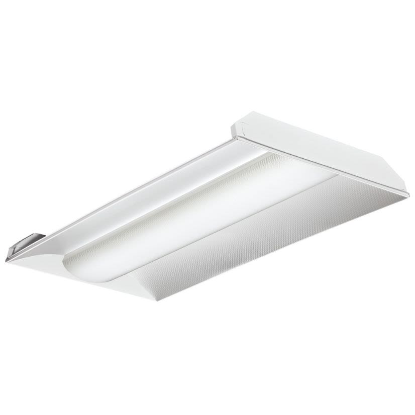 Lithonia Lighting 2VTL4 48L ADP EZ1 LP840 Rectangular Traditional Volumetric Troffer, 120 to 277 VAC, Steel Housing